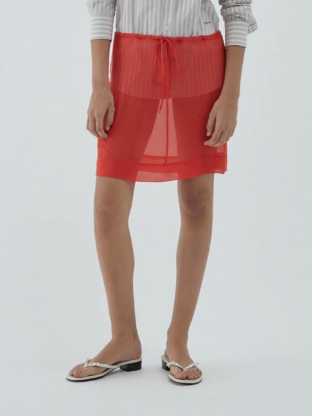 RARE PALOMA WOOL Milevo Silk Skirt in Red